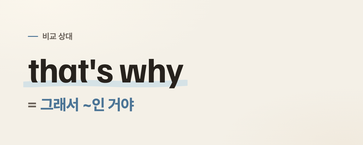 that's what 뜻