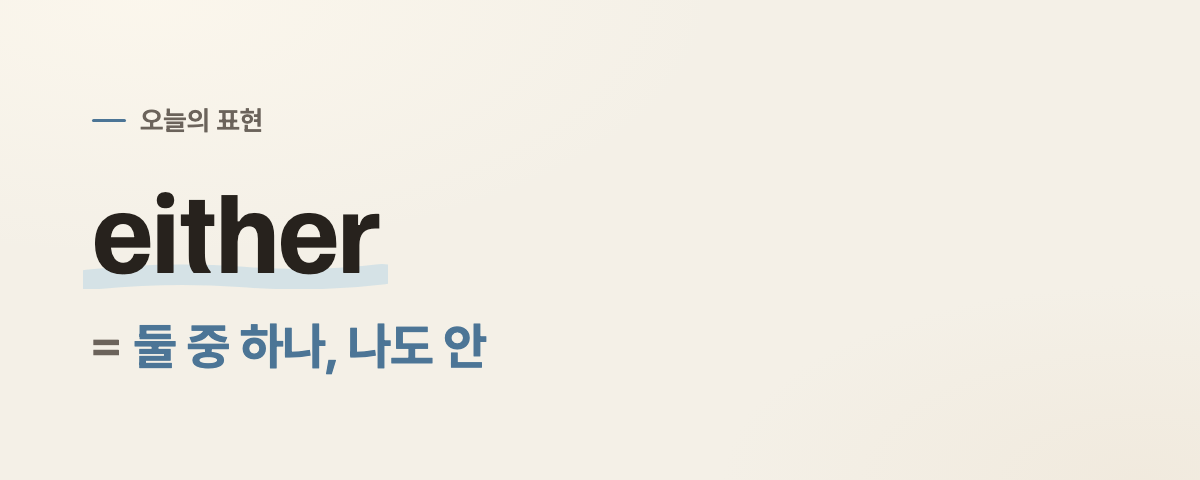 either 뜻