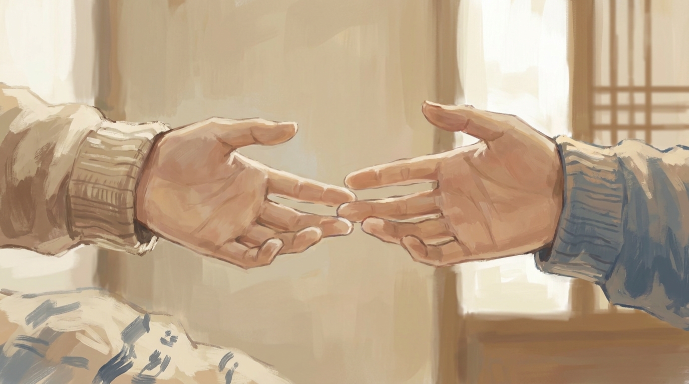 reach out 뜻 일러스트